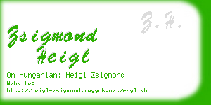 zsigmond heigl business card